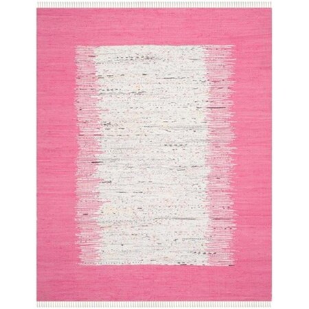 Safavieh Montauk Hand Woven Square Rug- Ivory - Pink- 4 x 4 ft. MTK711A-4SQ